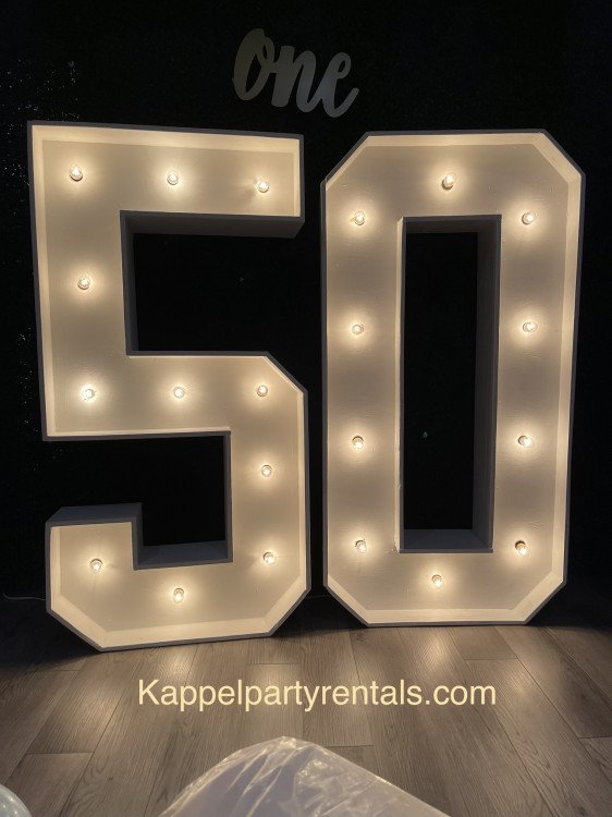4 Foot Marquee Number Kappel Party Rentals LLC Hicksville NY