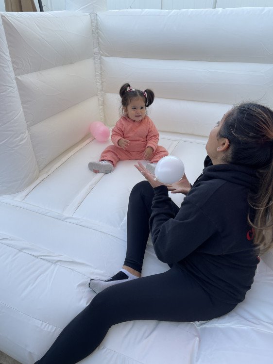 7 Foot All White Bounce House Kappel Party Rentals LLC Hicksville NY