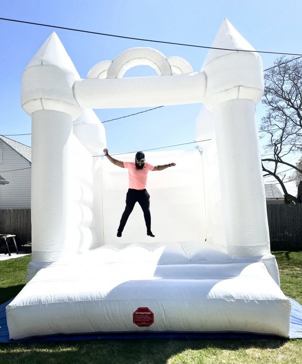 15' Foot White Wedding Bouncer Kappel Party Rentals LLC Hicksville NY