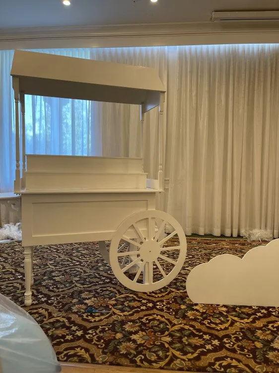 XL White Candy Cart Kappel Party Rentals LLC Hicksville NY